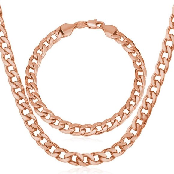 Cuban Link Chain for Men Women Stainless Steel Curb Necklace 7/9/12/15 MM Chunk